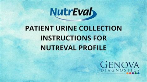 nutreval test instructions|nutreval patient instructions.